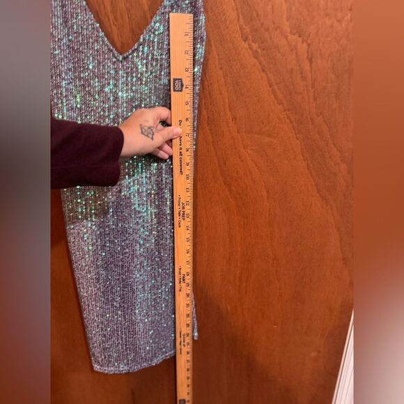 Victorias Secret‎ Lilac Sequin Slip Dress size L - Picture 8 of 10